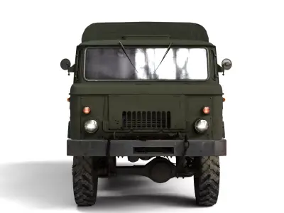1966 Gaz 66A High-Detail Rigged Soviet Military Truck 3D Model  3D model