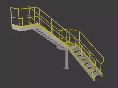 Staircase 001 3D Model 3D model