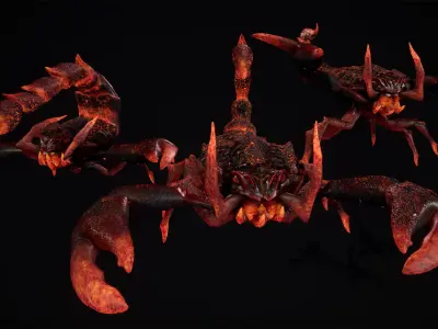 Hell scorpio low-poly game engine ready 3D model Low-poly 3D model