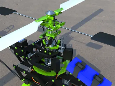 Remote Control Aerobatic Helicopter 3D model