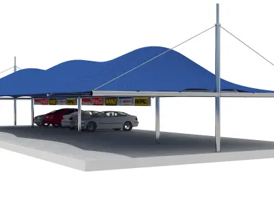 Car Shed Free 3D model