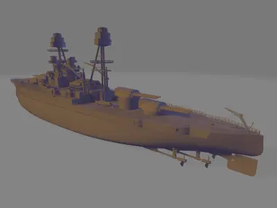USS Arizona Battleship 3D print model