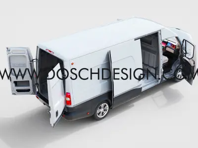 DOSCH 3D - Car Details - Electric Delivery Van 3D model