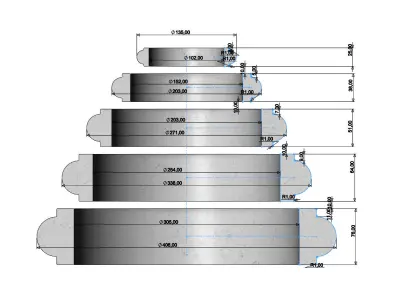 Single Bullnose Column Base 3D print model