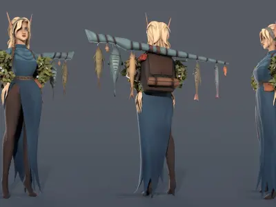 Artificer Low-poly 3D model