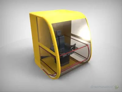 TOWER CRANE -Cabin- Free 3D model