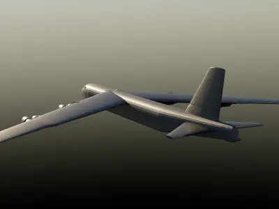Boeing B-52 Stratofortress Low-poly 3D model