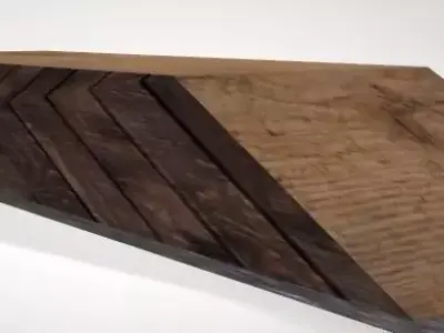 Ramp low poly wooden plank Free 3D model