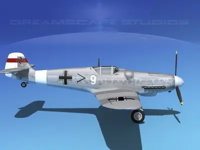 Messerschmitt BF-109 V08 3D model