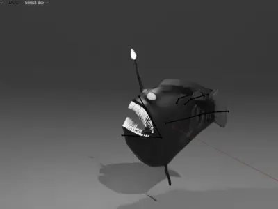 angler fish 3d Free low-poly 3D model