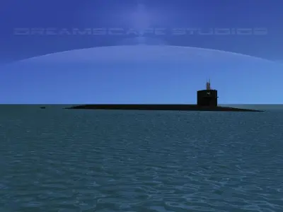 Ohio Class USS Louisiana SSBN-743 3D model