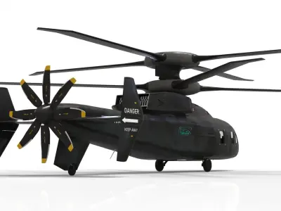 Sikorsky Boeing SB 1 Defiant helicopter 3D model
