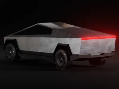 Tesla Cybertruck Low-poly 3D model