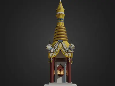Small Hindu Temple 3D model