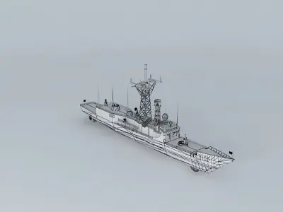 Cheng Kung class frigate ROCS FFG 1107 Free 3D model