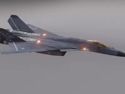 NOS rafale - Fighter Jet Low-poly 3D model