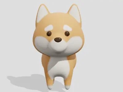 Cute  Shiba Inu dog  3D model