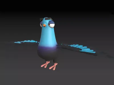 Pigeon cartoon 3D model