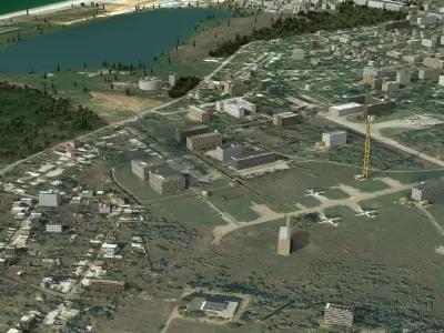 Saky Airbase Crimea 3D model