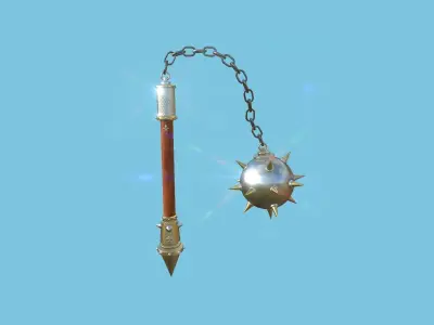 Medieval Flail 03 Luxury - Character Fantasy Weaponry Low-poly 3D model