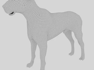 BASE UNTEXTURED LION Free low-poly 3D model