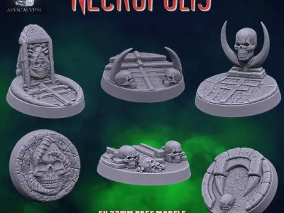 Necropolis Miniature Bases 3D print model