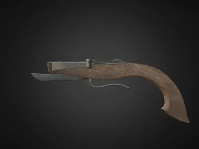 Medieval Hand Crossbow Asset Free low-poly 3D model