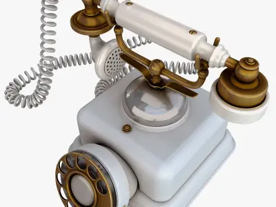Vintage Rotary Phone 3D model