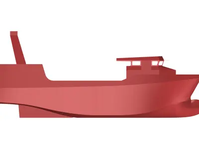 25m steel fishing boat 3D model