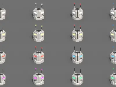 PBR Sci-Fi Building A02 Low-poly 3D model