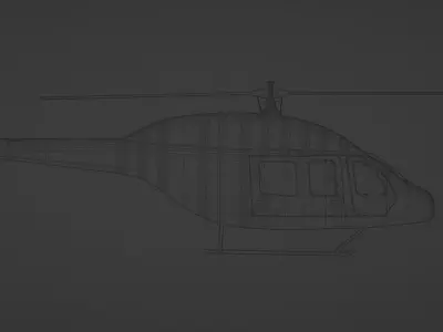 helicopter-chopper game ready helicopter Low-poly 3D model