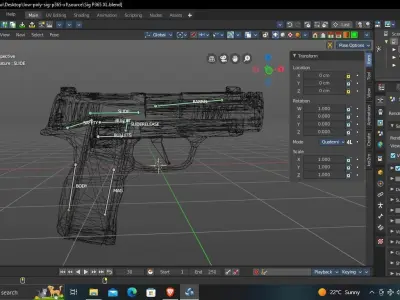 Low-Poly Sig P365 XL Low-poly 3D model
