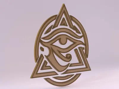 Egyptian Symbols - 026 Low-poly 3D model