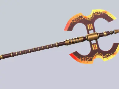 Ember axe Low-poly 3D model order