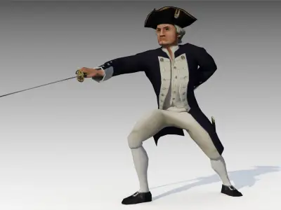 Captain Cook Low-poly 3D model