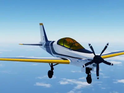 Realistic High-Poly Aircraft 3D Model with PBR Textures 3D model