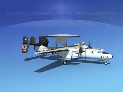 Grumman E-2C Hawkeye V01 3D model