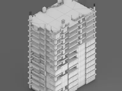 Construction Assets Collection of Building Materials Low-poly 3D model