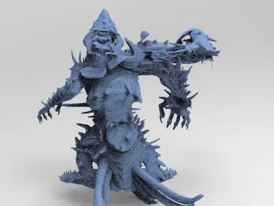 Hand Statue gargoyle 4 3D model