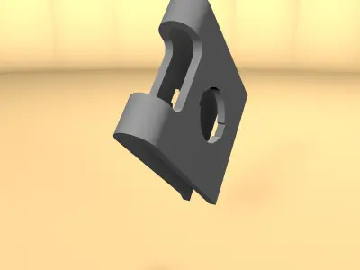 Threaded clip for plastic sheet Low-poly 3D model