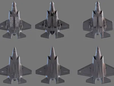 F35A F35B C35C Low-poly 3D model