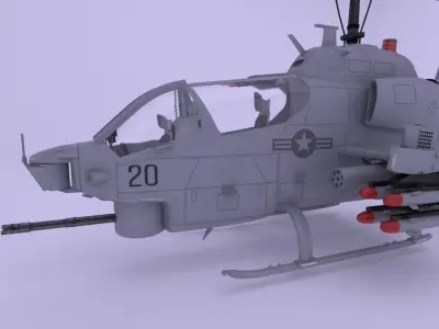 Helicopter ah1w 3D model