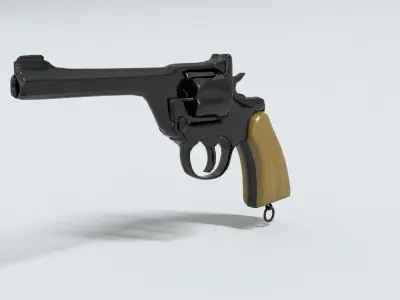 laos Game Revolver Low-poly 3D model
