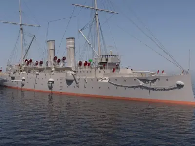 HMS Hawke 3D model
