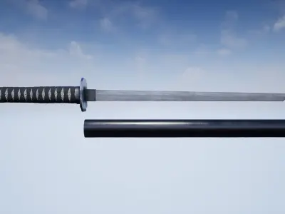 UE4 - Weapons Series - Japan Weapons - Mini Pack Low-poly 3D model
