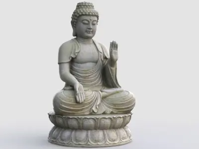 Buddha Statue 3D model 2