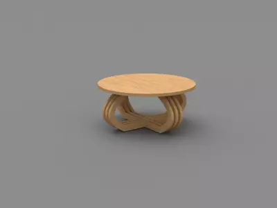 Parametric round mini coffee table Free 3D model