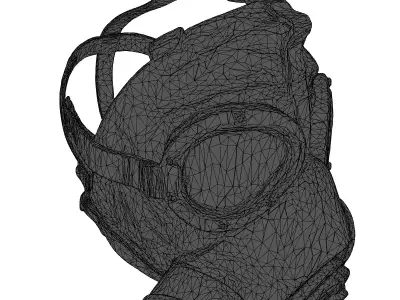 Dented Vintage Gas Mask 3D model