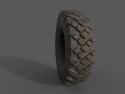 truck wheel PBR Game-Ready Low-poly 3D model