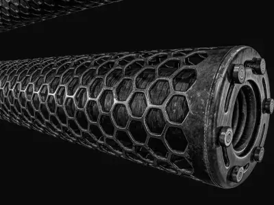 Advanced Silencer 2 pack Low-poly 3D model